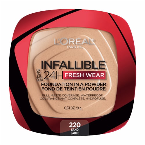 L'Oreal Paris Infallible Fresh Wear Foundation In A Powder 220 Sand Perspective: back