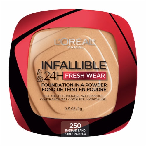L'Oreal Paris Infallible Fresh Wear Foundation In A Powder 250 Radiant Sand Perspective: back