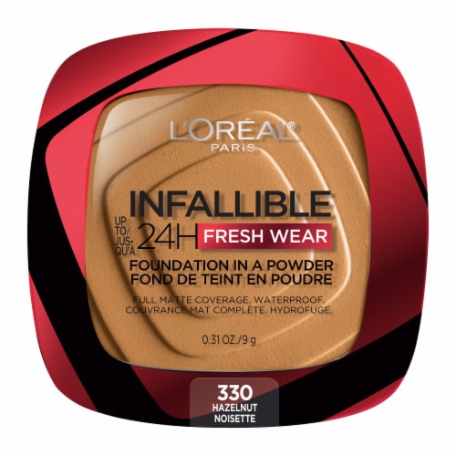 L'Oreal Paris Infallible Fresh Wear Foundation In A Powder 330 Hazelnut Perspective: back