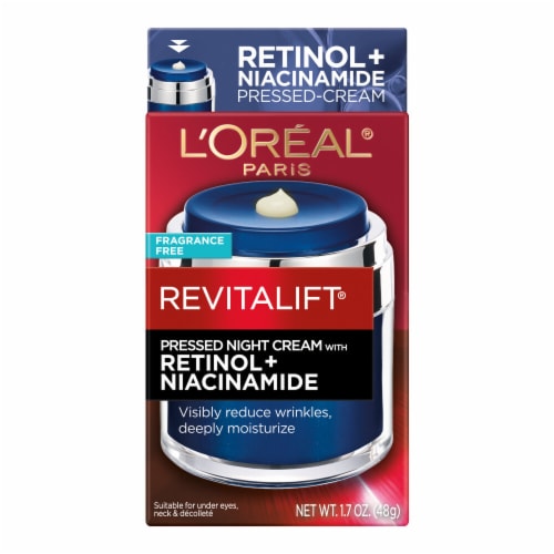 L'Oreal Paris Revitalift Pressed Night Face Moisturizer with Retinol + Niacinamide Perspective: back