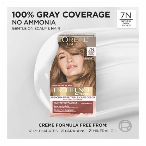 L'Oreal Paris Excellence Universal Nudes Permanent Hair Color 7N Natural Dark Blonde Perspective: back
