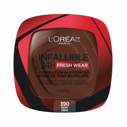 L'Oreal Paris Infallible Fresh Wear Foundation In A Powder 390 Ebony Perspective: back