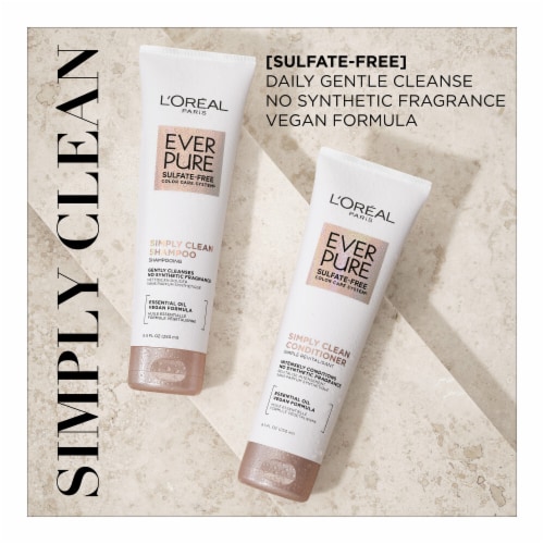 L'Oreal Paris EverPure Sulfate Free Simply Clean Shampoo with Essential Oil Perspective: back