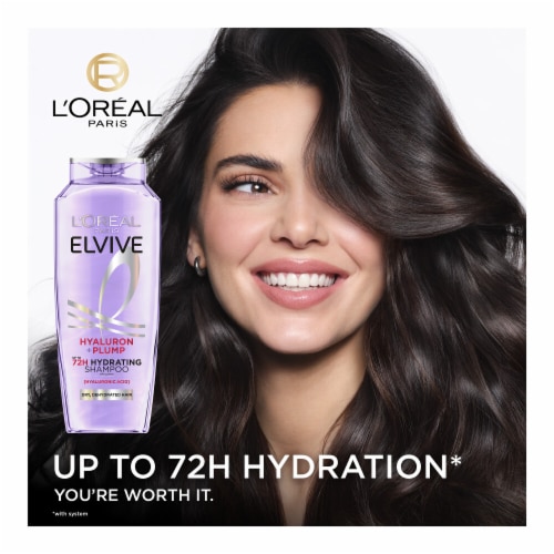 L'Oreal Paris Elvive Hyaluron Plump Hydrating Shampoo for Dry, Dehydrated Hair Perspective: back