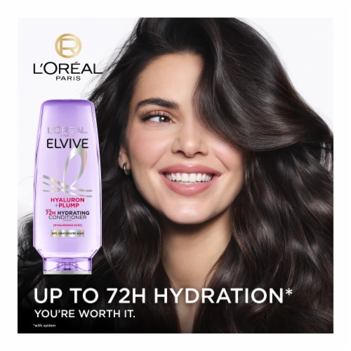 L'Oreal Paris Elvive Hyaluron Plump Hydrating Conditioner for Dry, Dehydrated Hair Perspective: back