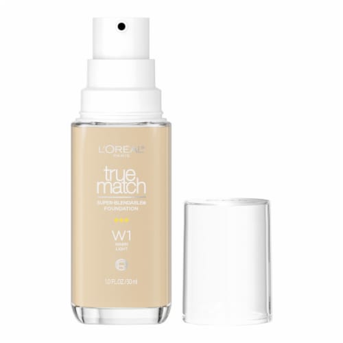 L'Oreal Paris True Match Liquid Foundation with Medium Coverage Super Blendable W1 Perspective: back