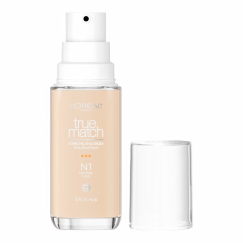 L'Oreal Paris True Match Liquid Foundation with Medium Coverage Super Blendable N1 Perspective: back