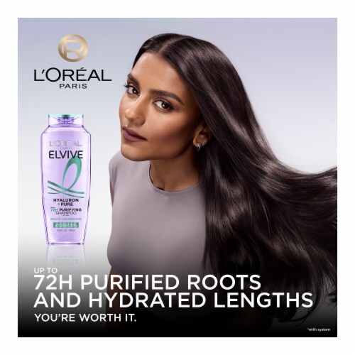 L'Oreal Paris Elvive Hyaluron Plus Pure Shampoo for Oily Hair Perspective: back