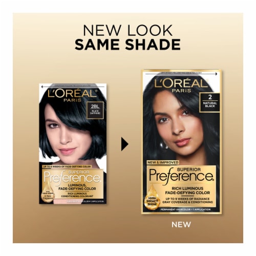 L'Oreal Paris Superior Preference Permanent Hair Color 2 Natural Black Perspective: back