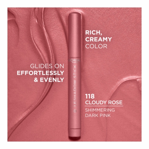 L'Oreal Paris Paradise Le Shadow Stick Eyeshadow Blendable 118 Cloudy Rose Perspective: back