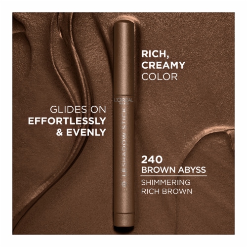 L'Oreal Paris Paradise Le Shadow Stick Eyeshadow Blendable 240 Brown Abyss Perspective: back