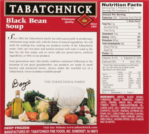 Tabatchnick Black Bean Soup Perspective: back