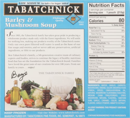 Tabatchnick™ Low Sodium Barley & Mushroom Soup Perspective: back