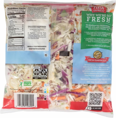 Fresh Express Coleslaw Salad Kit Perspective: back