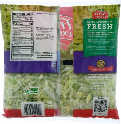 Fresh Express Iceberg Shreds Perspective: back