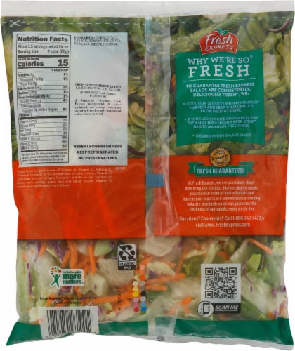 Fresh Express Veggie Lovers Salad Perspective: back