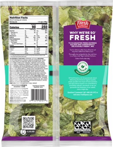 Fresh Express® Ceasarlite® Salad Kit Perspective: back