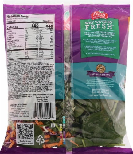 Fresh Express® Spinach & Bacon Salad Kit Perspective: back