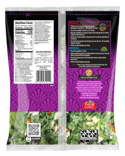 Fresh Express® Hot or Cold Teriyaki Salad and Noodle Meal Kit Perspective: back