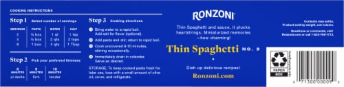 Ronzoni Thin Spaghetti Non-GMO Pasta Classic, Great Taste Perspective: back