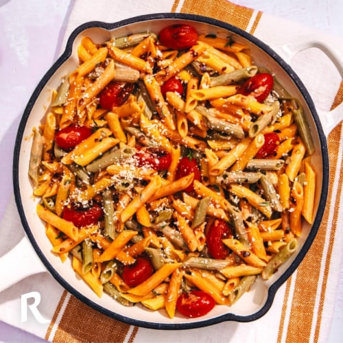 Ronzoni Garden Delight Non-GMO Penne Rigate Tricolor Pasta Perspective: back