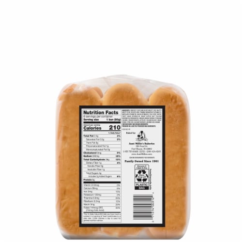 Perfection 1901 Deli Split Top Super Sub Bun Perspective: back