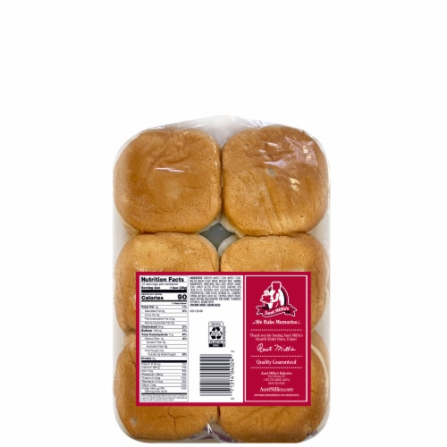 Aunt Millie's Hearth Potato Slider Buns Perspective: back