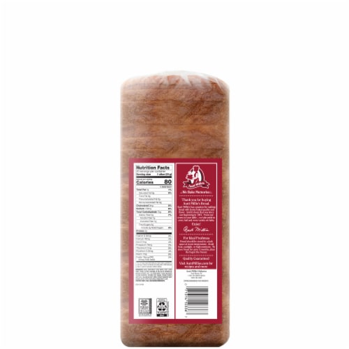 Aunt Millie's 100% Whole Wheat Bread Perspective: back