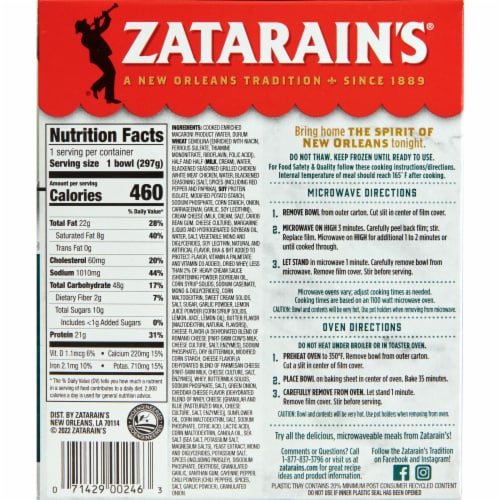 Zatarain's® New Orleans Style Blackened Chicken Alfredo Frozen Meal Perspective: back