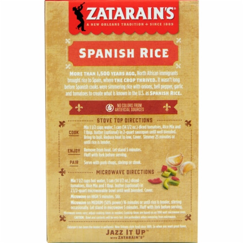 Zatarain's® Spanish Rice Perspective: back