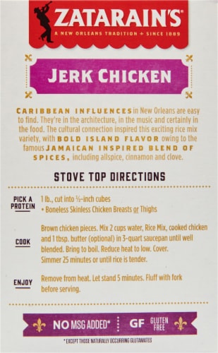 Zatarain's® Jerk Chicken Rice Dinner Mix Perspective: back