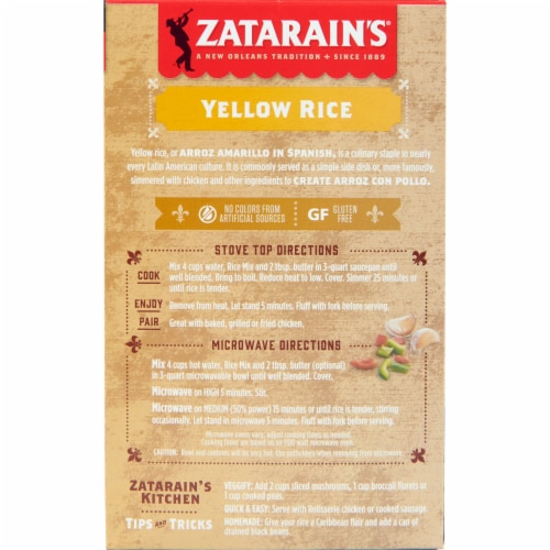 Zatarain's Yellow Rice Perspective: back