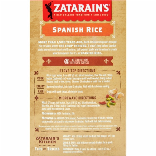 Zatarain's Spanish Rice Perspective: back