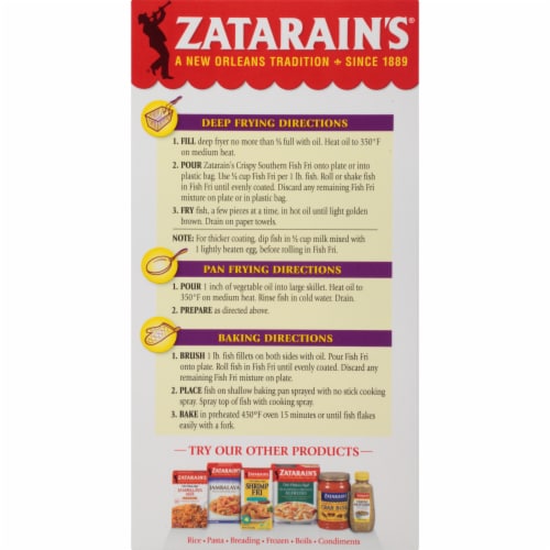 Zatarain's Crispy Southern Fish Fri Perspective: back