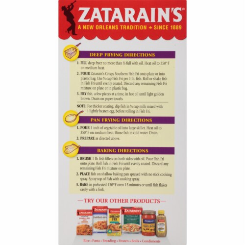 Zatarain's Crispy Southern Fish Fri Perspective: back