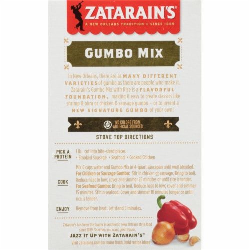 Zatarain's Gumbo Mix Perspective: back