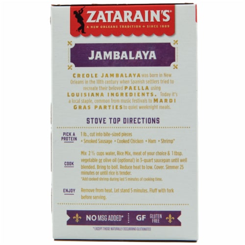 Zatarain's® Jambalaya Rice Mix Perspective: back