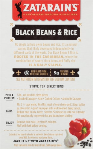Zatarain's® Black Beans & Rice Dinner Mix Perspective: back