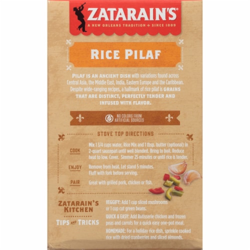 Zatarain's® Rice Pilaf Meal Perspective: back