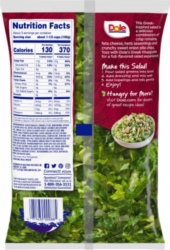 Dole Greek Chopped Salad Kit Perspective: back