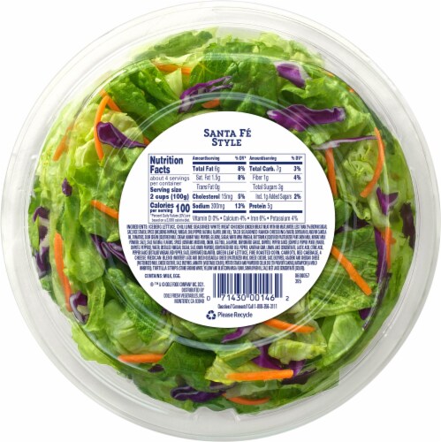 Dole® Fresh Takes Santa Fe Style Salad Mix Bowl Perspective: back