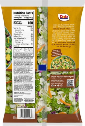 Dole® Chopped Smashed Burger Style Salad Kit Perspective: back