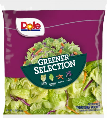 Dole Greener Selection Salad Bag Perspective: back