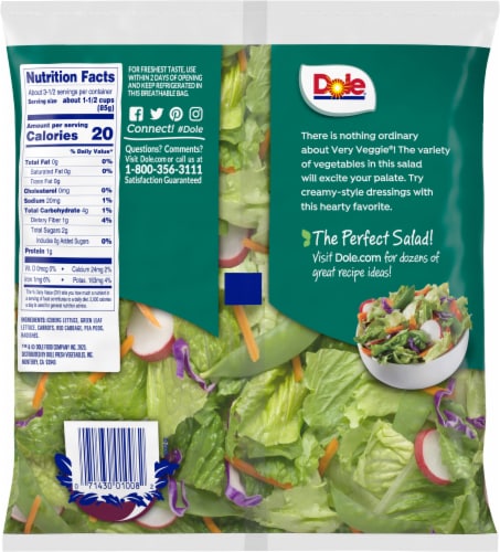 Dole Very Veggie Salad Mx Perspective: back