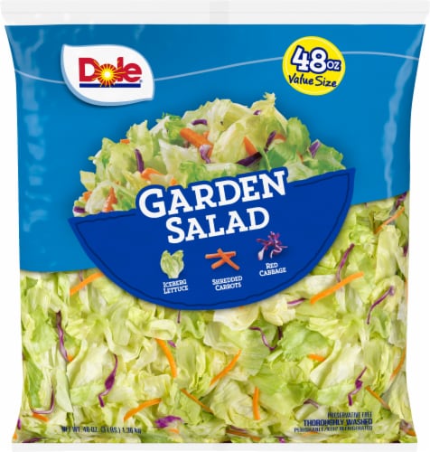 Dole Value Size Garden Salad Perspective: back