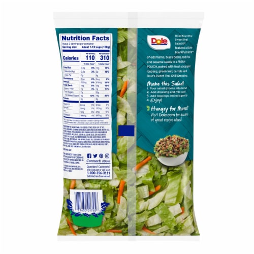 Dole Sweet Thai Bountiful Salad Kit Perspective: back