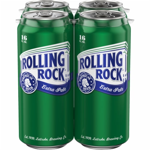 Rolling Rock Extra Pale Beer Perspective: back