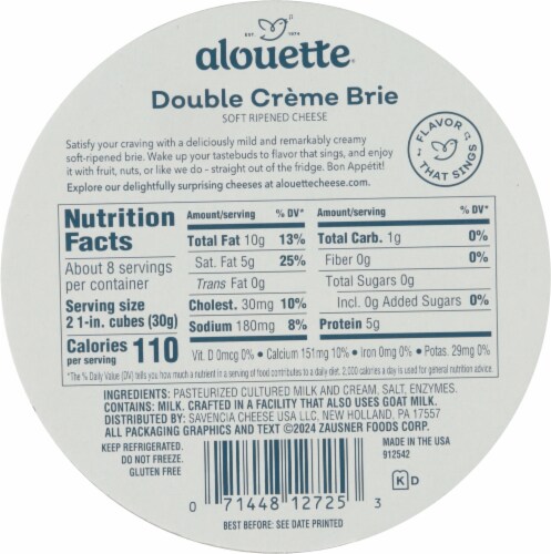 Alouette® Double Creme Brie Cheese Perspective: back