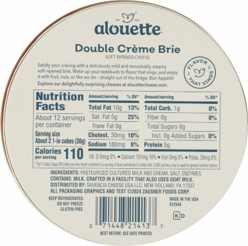 Alouette® Double Creme Baby Brie Cheese Perspective: back