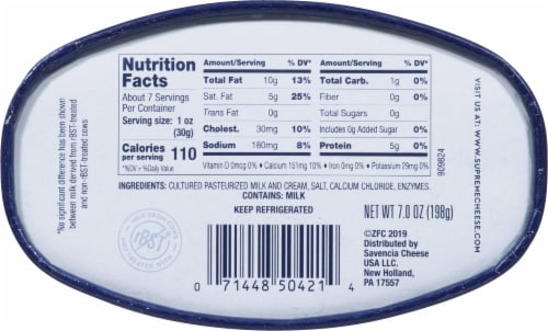 Supreme Brie Soft-Ripened Cheese Perspective: back